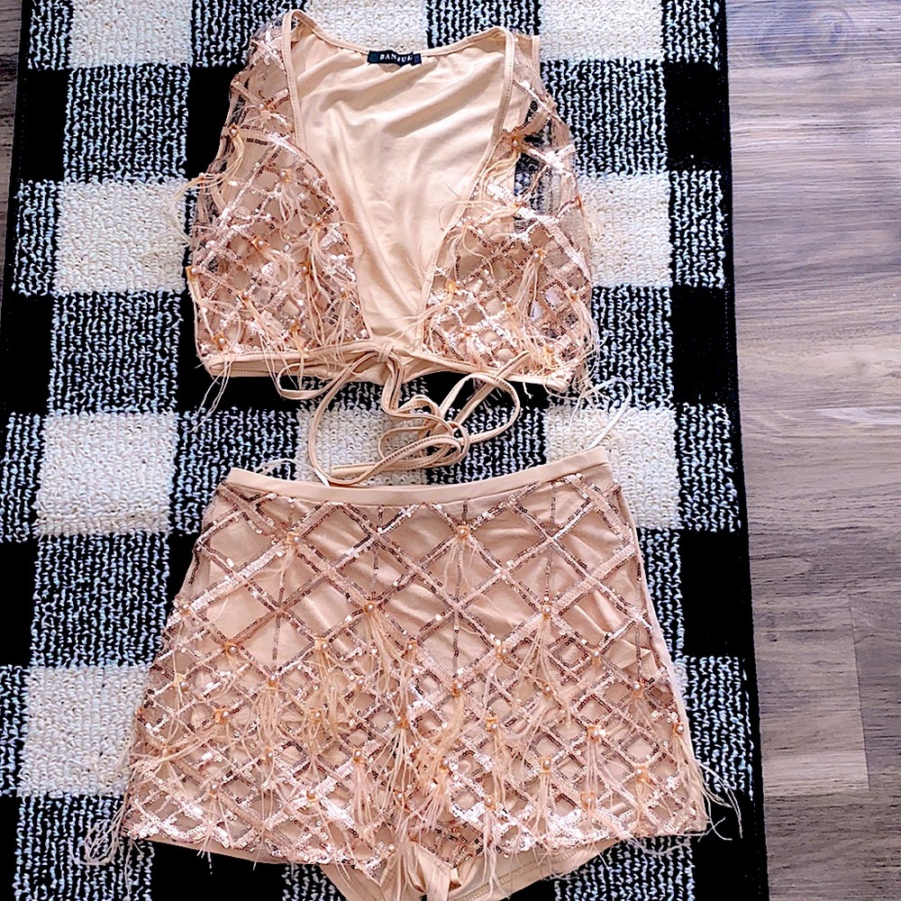 BANJUL Sequins short set